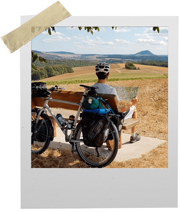 Cycle tourism in France Polaroid Frame